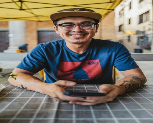 Asian man portrait smiling